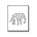 Geometric Elephant Poster