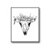 Antler Flower Skull Poster 