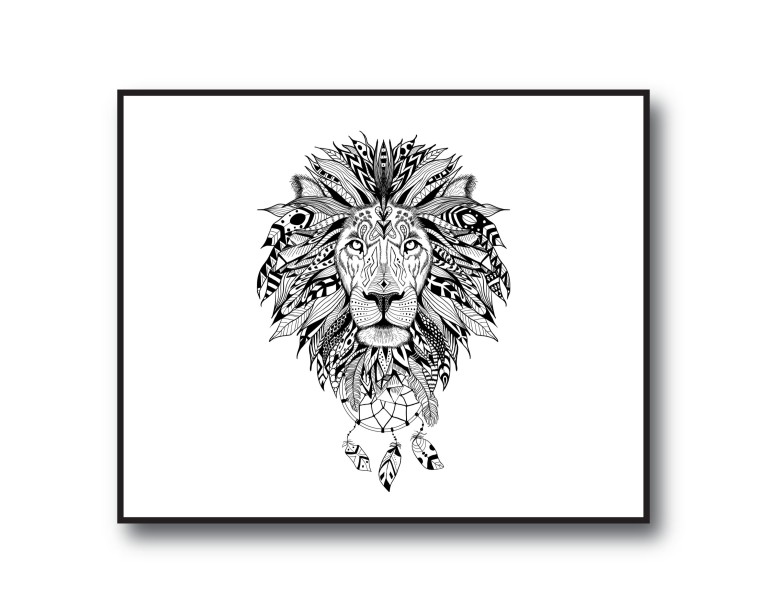 Majestic Lion Poster 