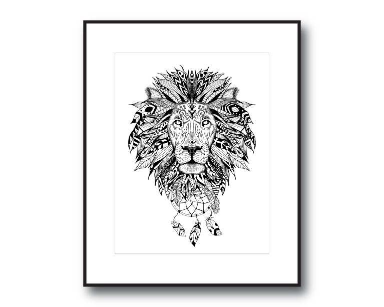 Majestic Lion Poster 