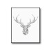 Mono Stag Head Poster 