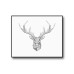 Mono Stag Head Poster 