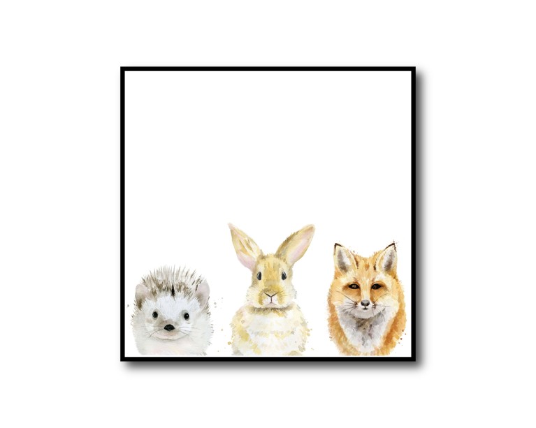 3 Cute Animals Poster 