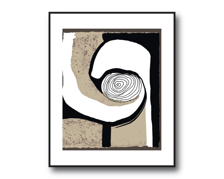 Geometric Beige No.488 Poster 