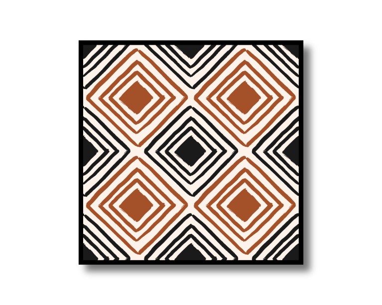 Tribal Squares Boho Poster