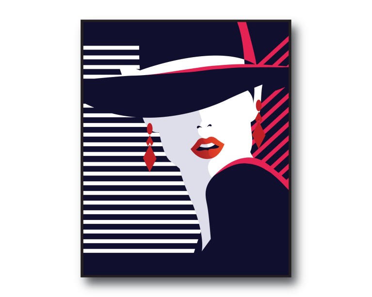 Woman In A Hat Poster