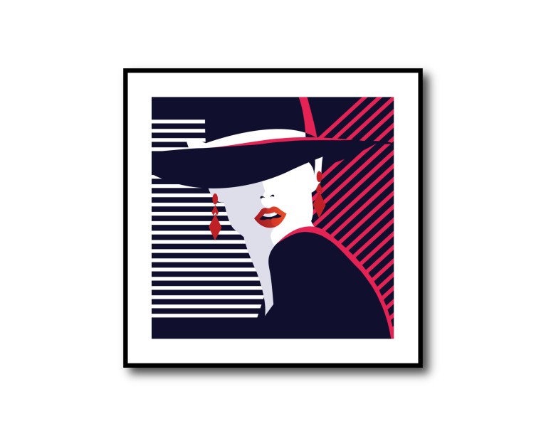 Woman In A Hat Poster