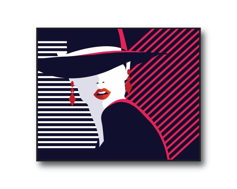 Woman In A Hat Poster