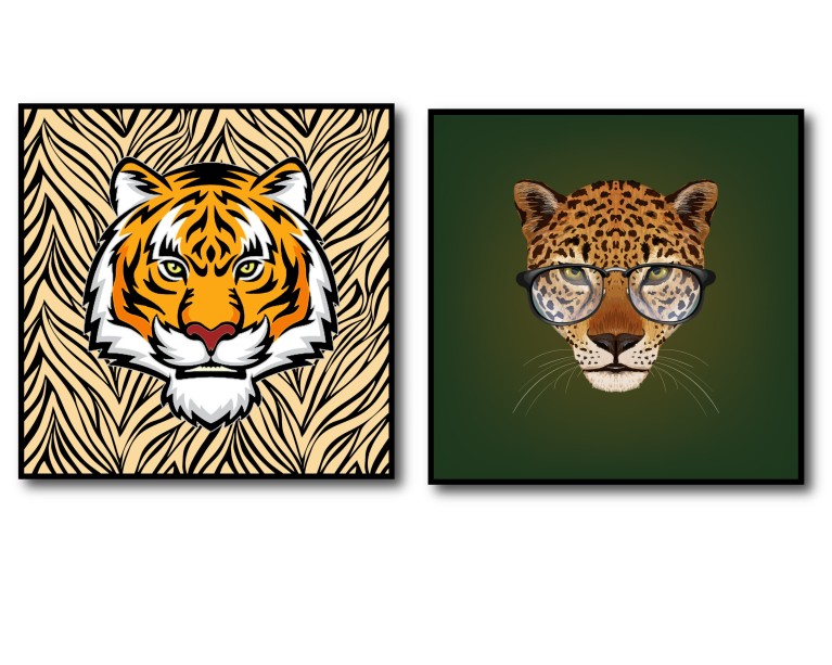 X2 Tiger & Cheetah Poster Set