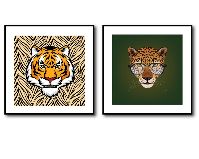 X2 Tiger & Cheetah Poster Set