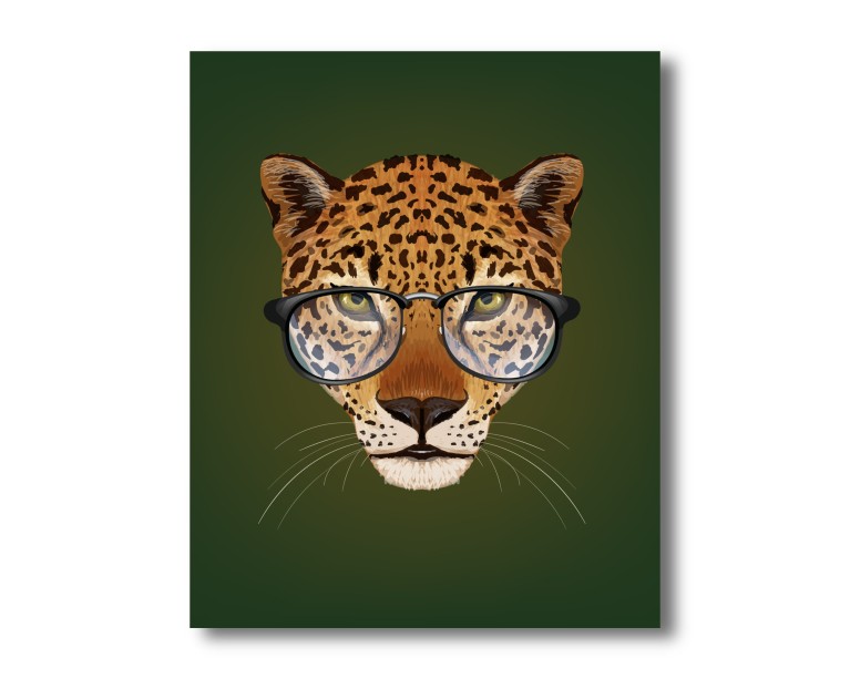 Cool Leopard Head Poster