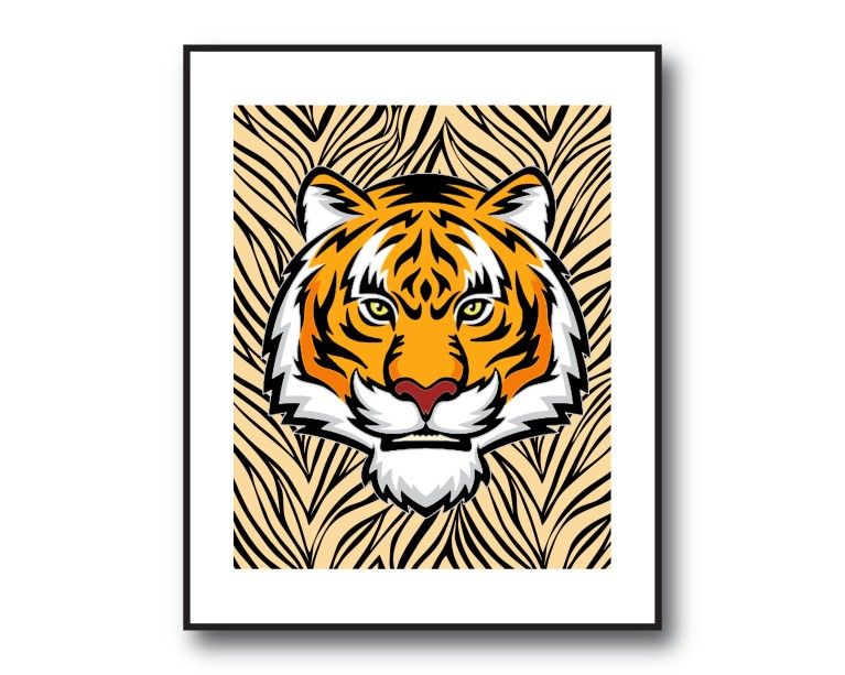 Tiger Head Poster 