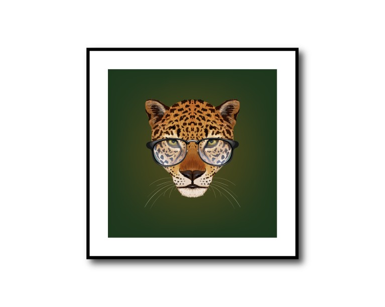 Leopard Animal Head Poster