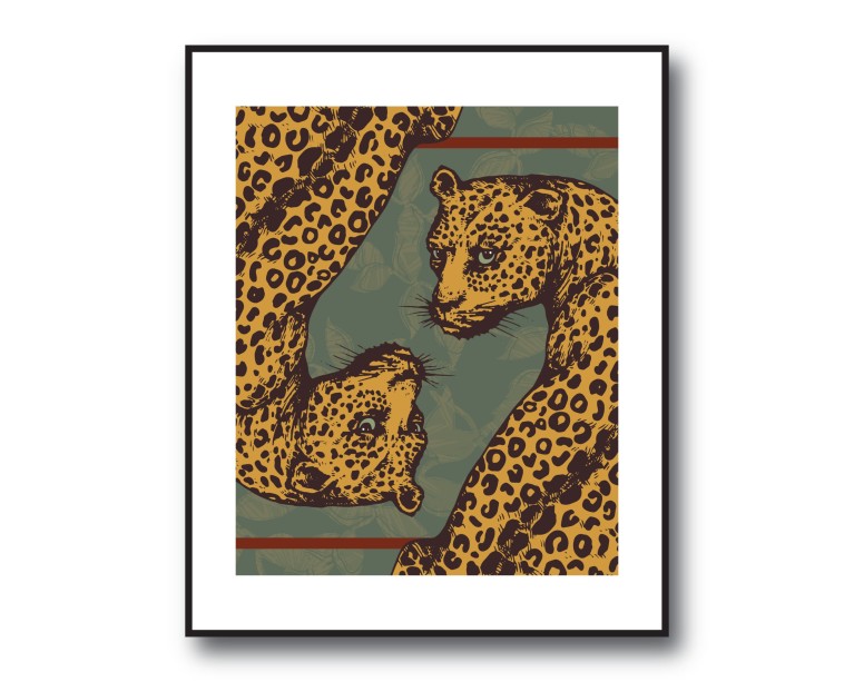 Double Leopard Poster 