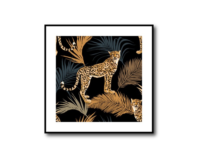 Eclectic Leopard Poster