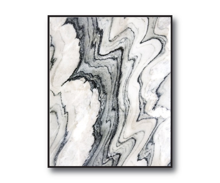 Black/White Marble No.412 Poster