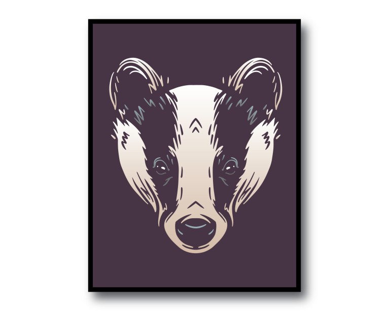 Cheeky Badger Poster 