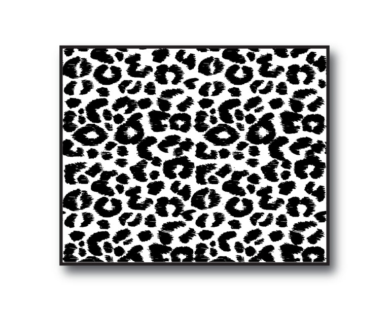 Mono Leopard Poster 