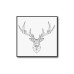 Geometric Stag Head Poster 