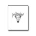 Antler Flower Skull Poster 