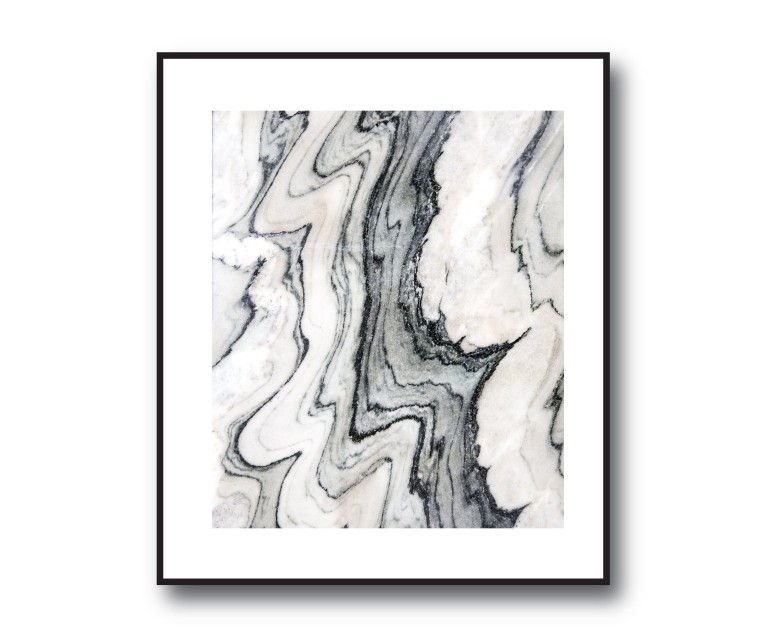 Black/White Marble No.412 Poster