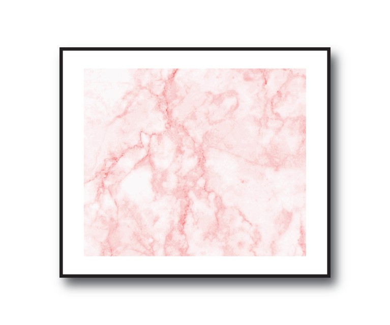 Pink/White Marble No.397 Poster