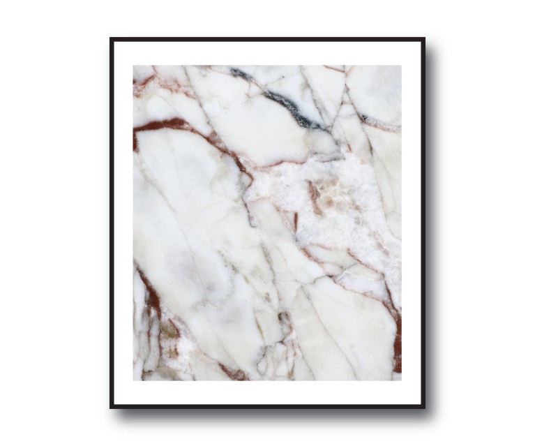 Grey/White Marble No.392 Poster