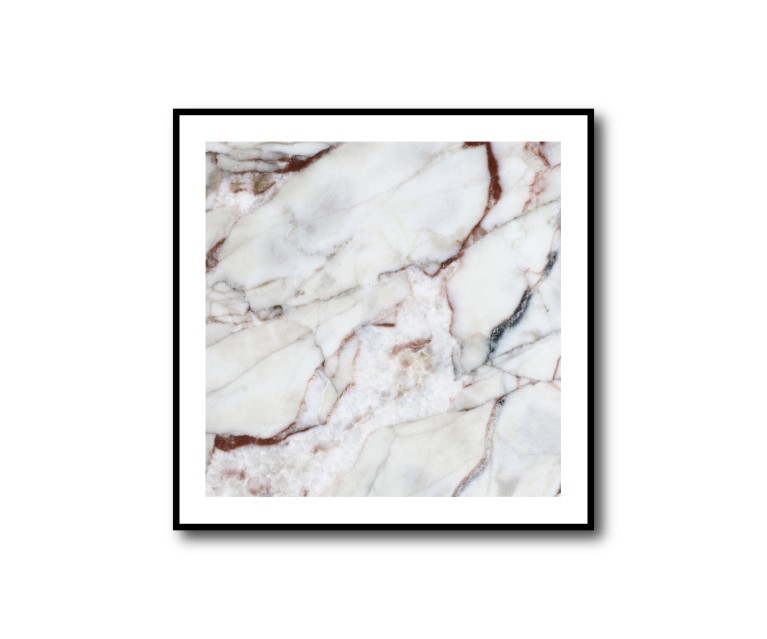 Grey/White Marble No.392 Poster