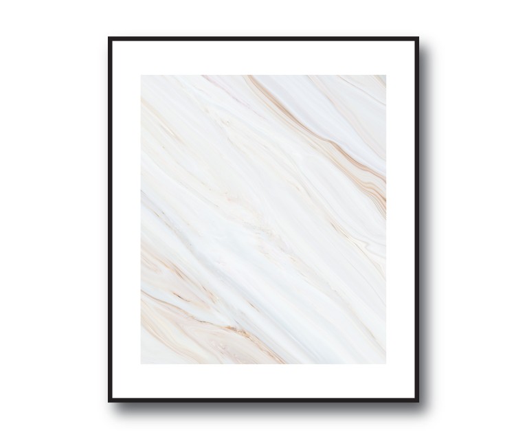 Beige/White Marble No.388 Poster