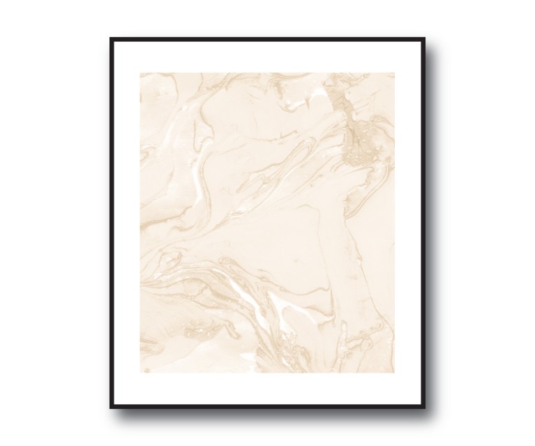 Beige/White Marble No.386 Poster