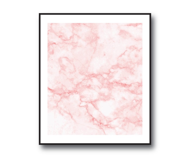 Pink/White Marble No.397 Poster