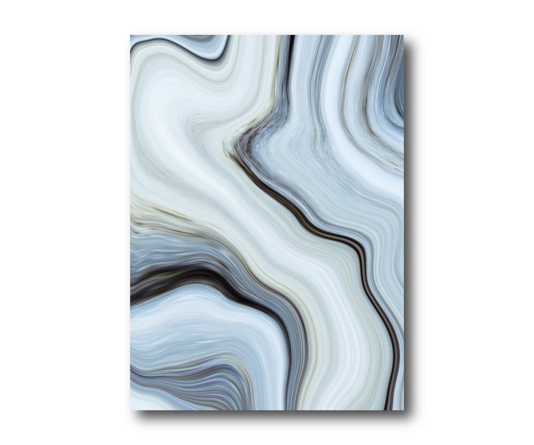 Blue/White Marble No.376 Poster