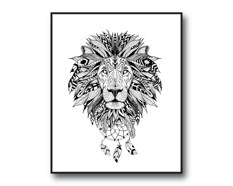 Majestic Lion Poster 