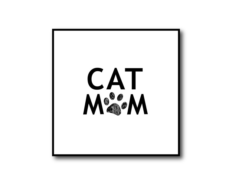 Cat Mum Paw Poster