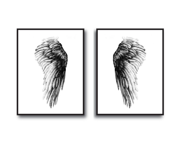 Angel Wings Sketch Poster