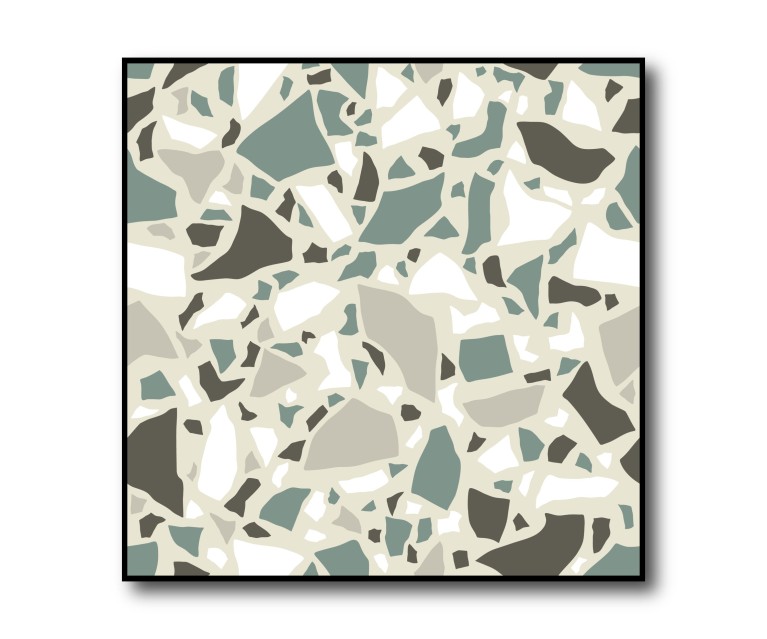 Green Terrazzo Poster 