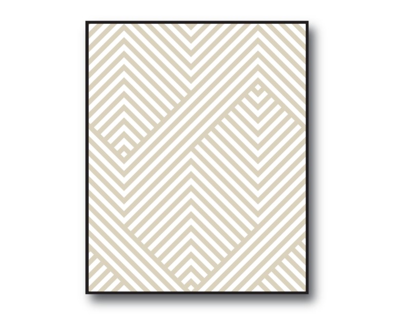 Geometric Beige No.549 Poster