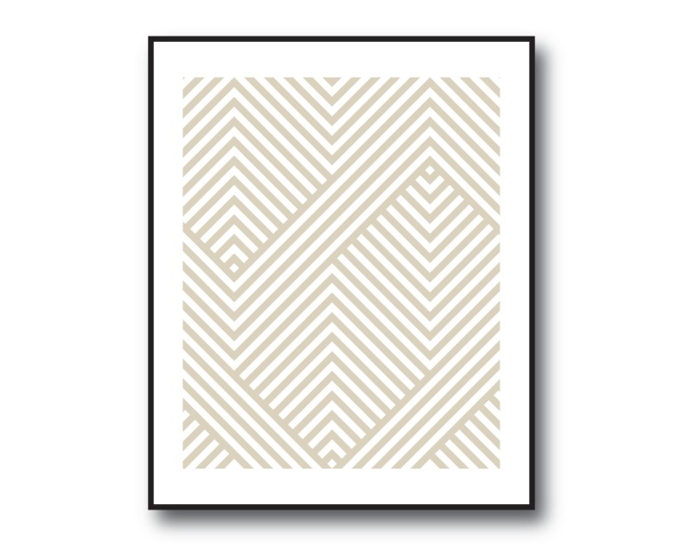 Geometric Beige No.549 Poster