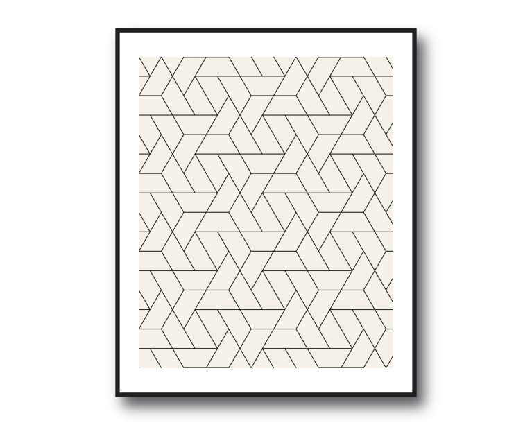 Geometric Beige No.541 Poster 