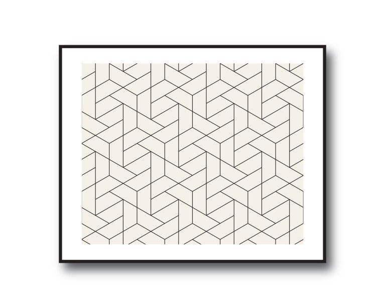 Geometric Beige No.541 Poster 