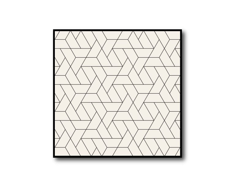 Geometric Beige No.541 Poster 