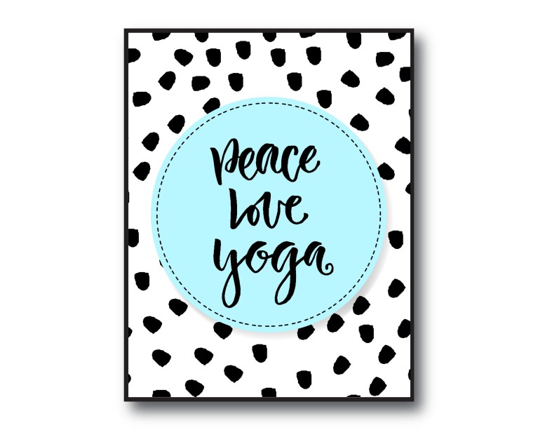 Peace, Love, Yoga Poster 