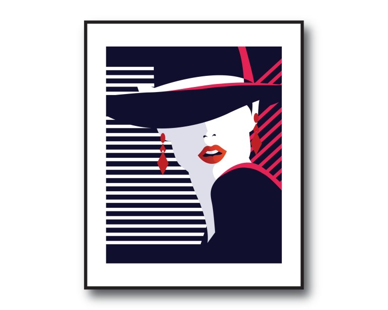 Woman In A Hat Poster