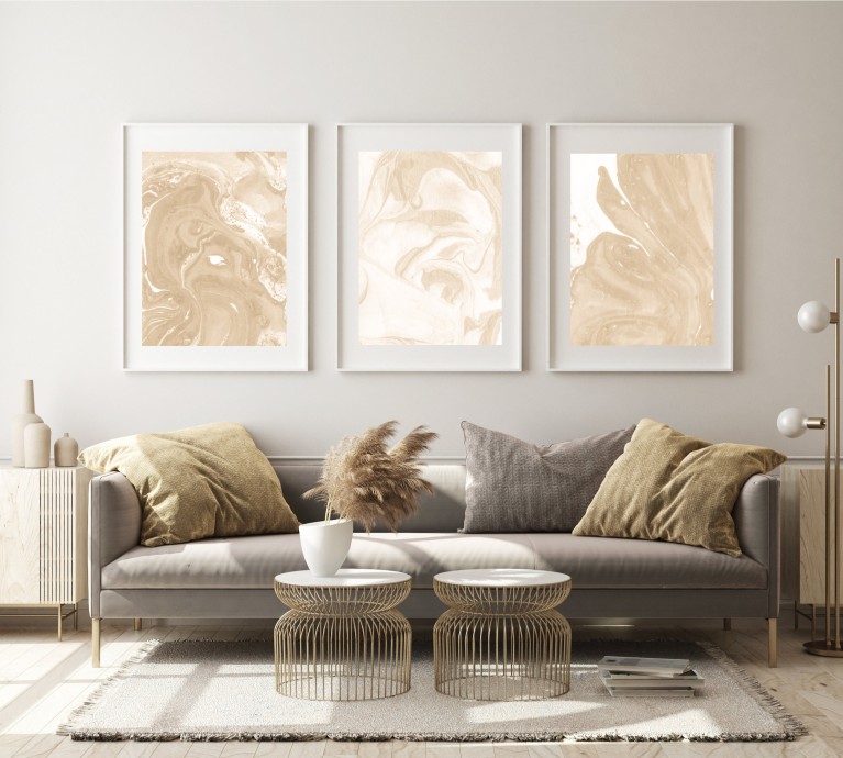 X3 Marble Poster Set