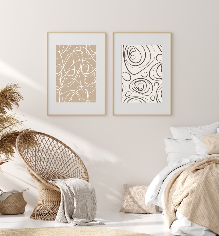 x2 Abstract Swirl Poster Set