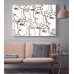 Line Drawing Faces Canvas Art