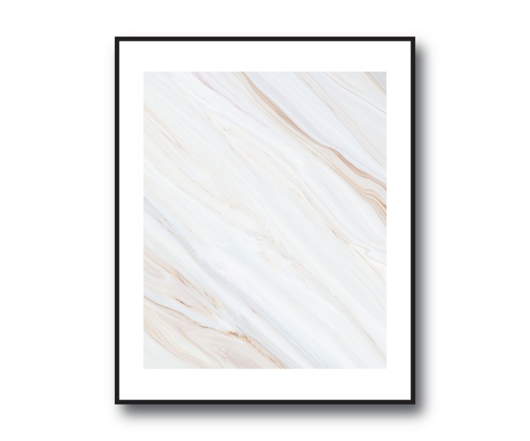 Beige/Grey/White Marble No.413 Poster