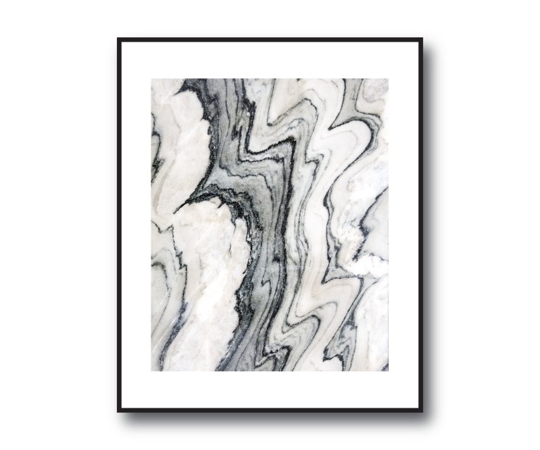 Black/White Marble No.412 Poster