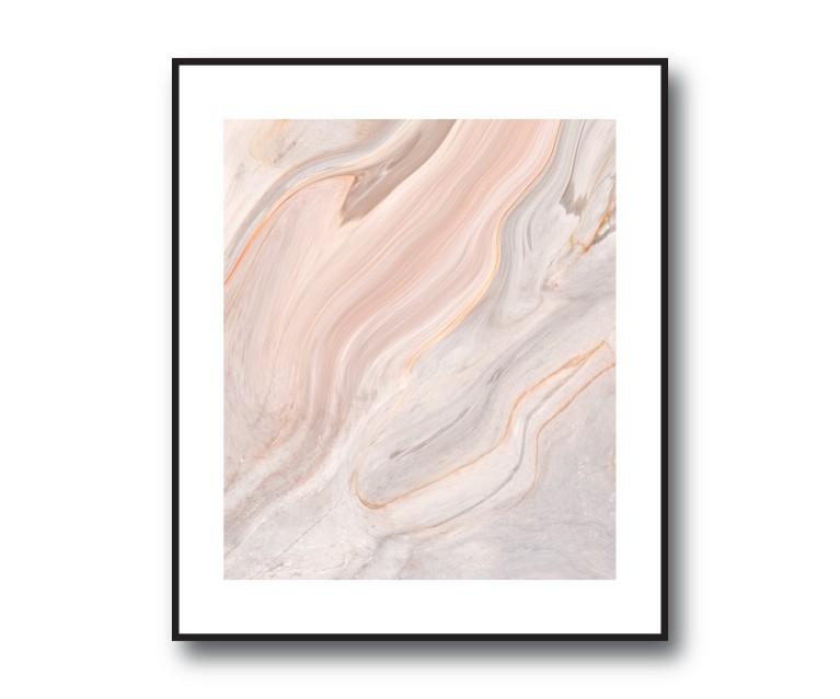 Pink/White Marble No.400 Poster