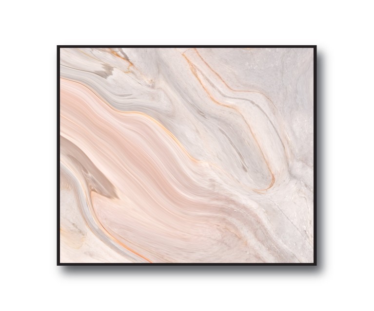 Pink/White Marble No.400 Poster